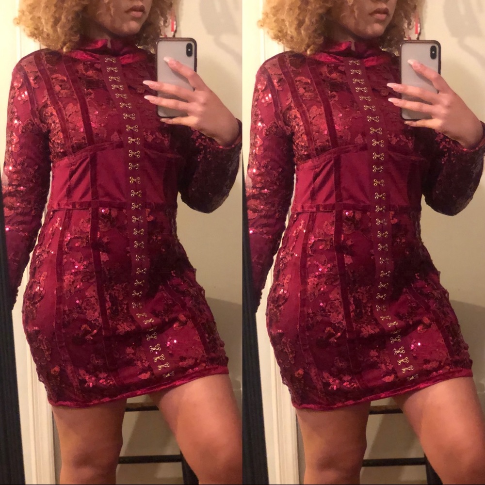 Burgundy Zibo Dress